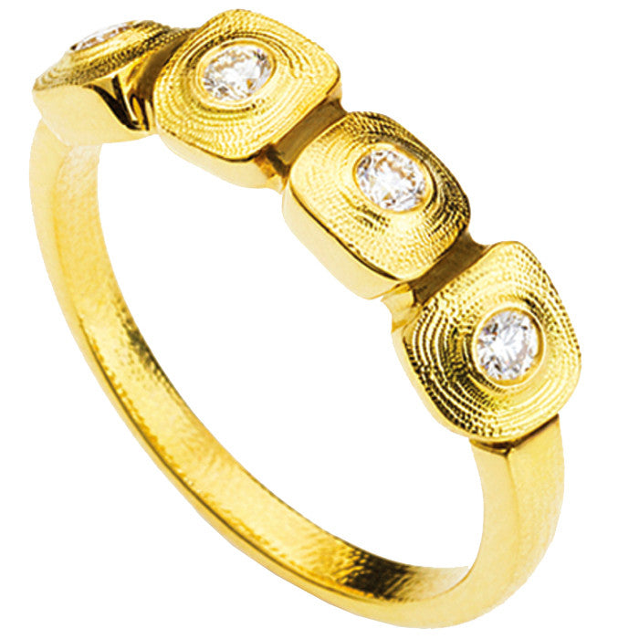 Alex Sepkus Dancing Squares Ring R 212D - Elegant Sterling Silver Stackable Ring for Women, Perfect for Everyday Wear, Gifts & Special Occasions