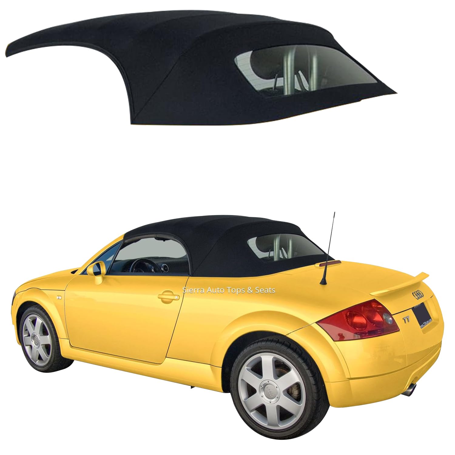 Sierra Auto Tops Black TwillFast RPC Canvas Convertible Top Replacement for 2000-2006 Audi TT Roadster | Durable & Weatherproof Soft Top for Summer Cruising & Open-Air Driving