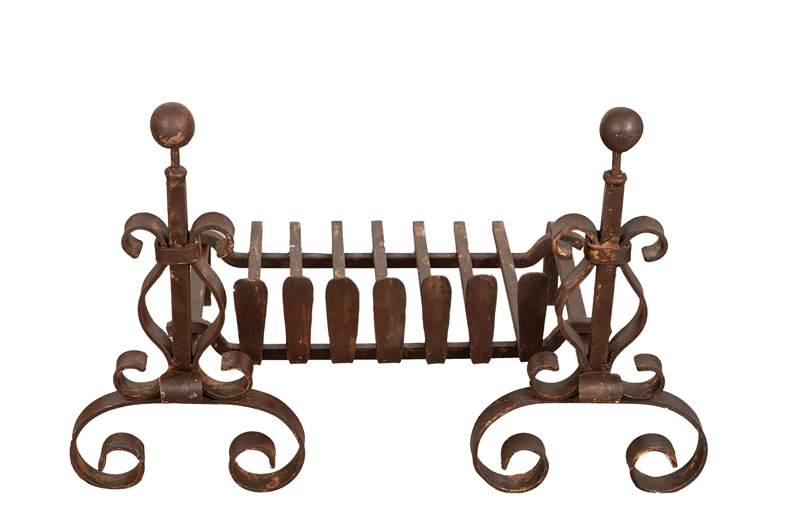 Sturdy W70 x D50 x H50 cm Fireplace Andirons Set - Perfect for Wood Burning Stoves, Fire Pits & Rustic Home Decor
