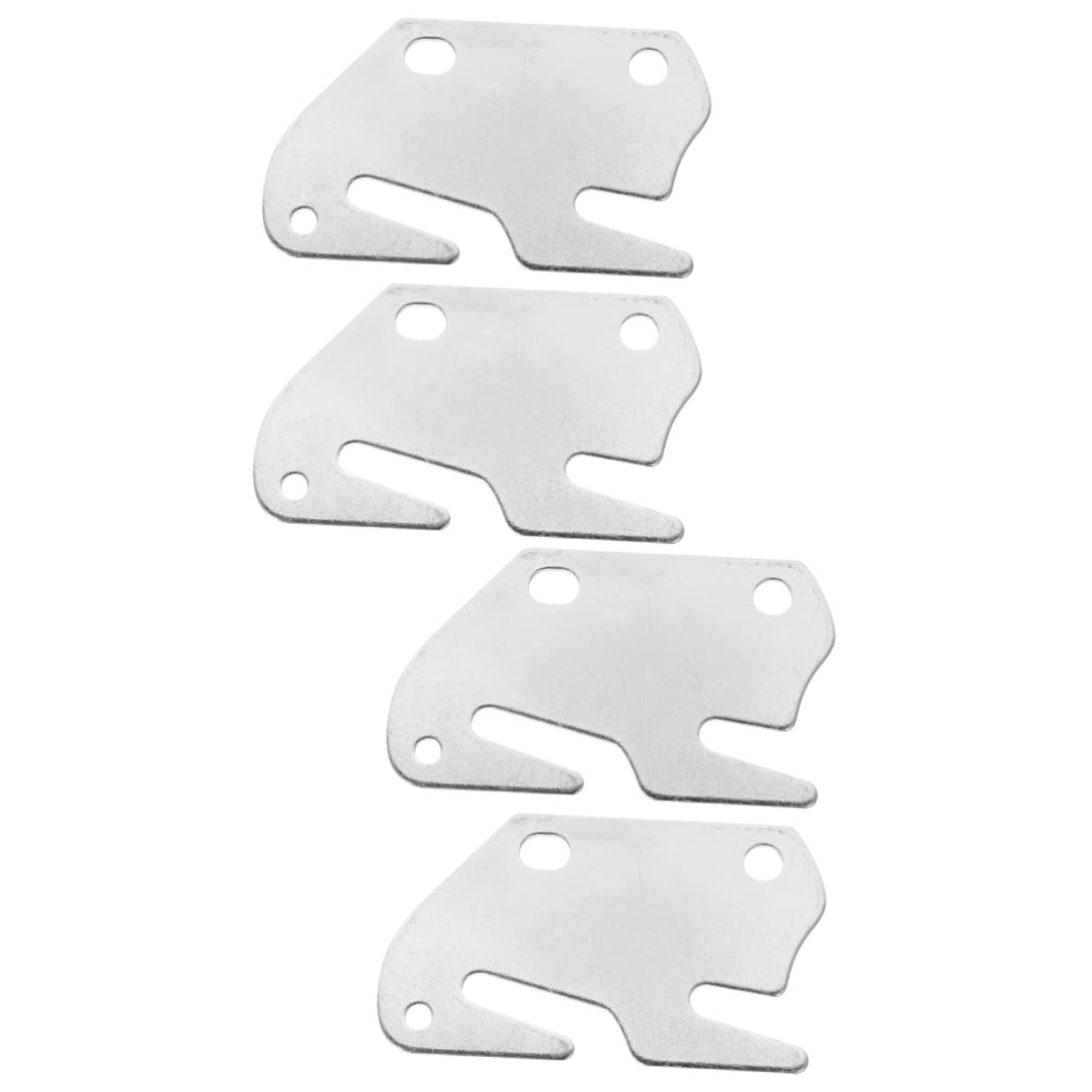 ORFOFE 4-Pack Heavy Duty Metal Bed Rail Brackets - Replacement Bed Rail Hooks & Hardware for Wooden Beds - Secure Bed Frame Connectors for King, Queen, Twin & Full Size Beds - Perfect for Bed Frame Repair & DIY Furniture Assembly