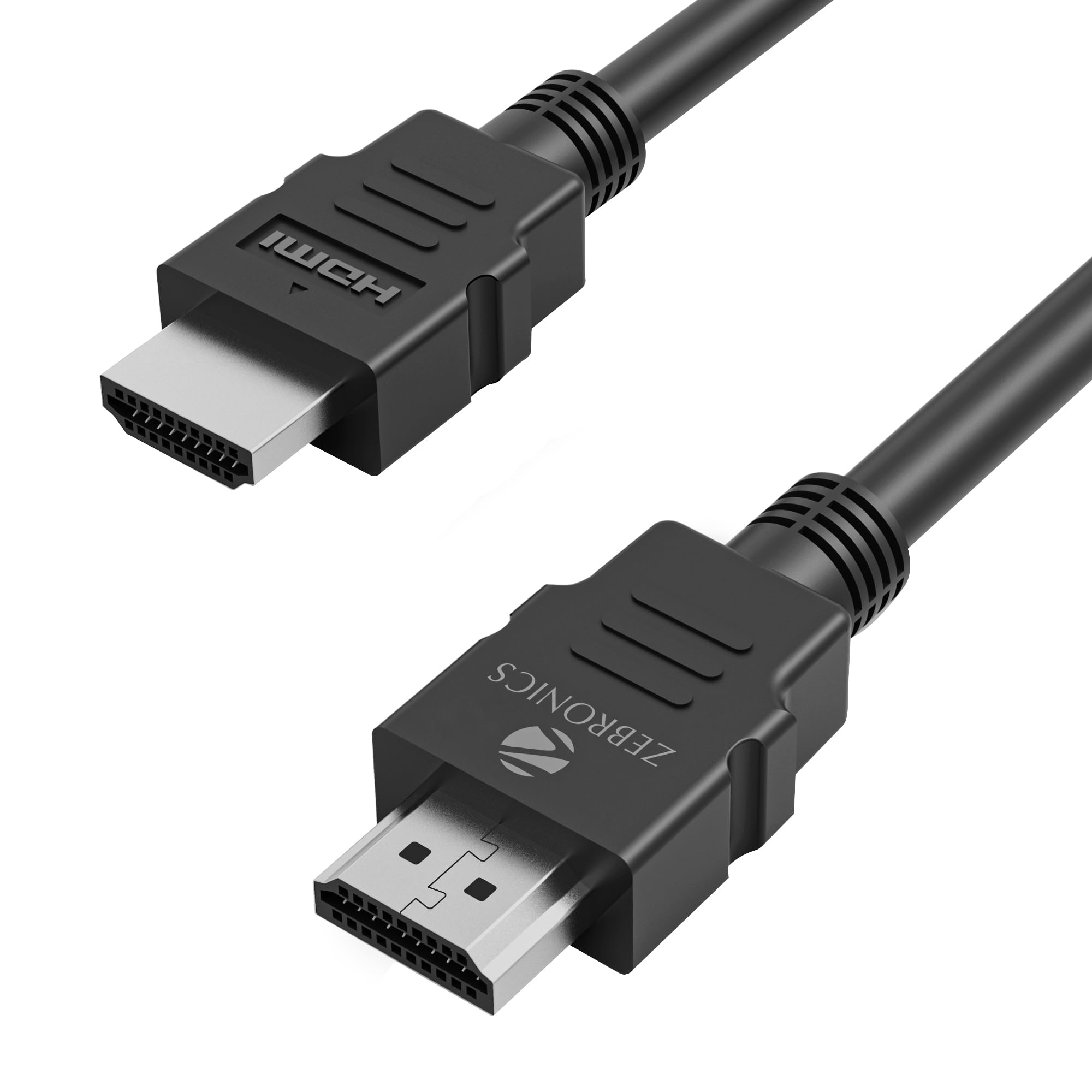 ZEBRONICS Haa1520C HDMI 2.0 Cable 1.5M (4K@60Hz, 3D, ARC) - High Speed Male to Male Cord for TV, Monitor, PS5, Xbox, PC, Laptop, Blu-Ray - Durable & Flexible Black Cable for Home Theater & Gaming Setup
