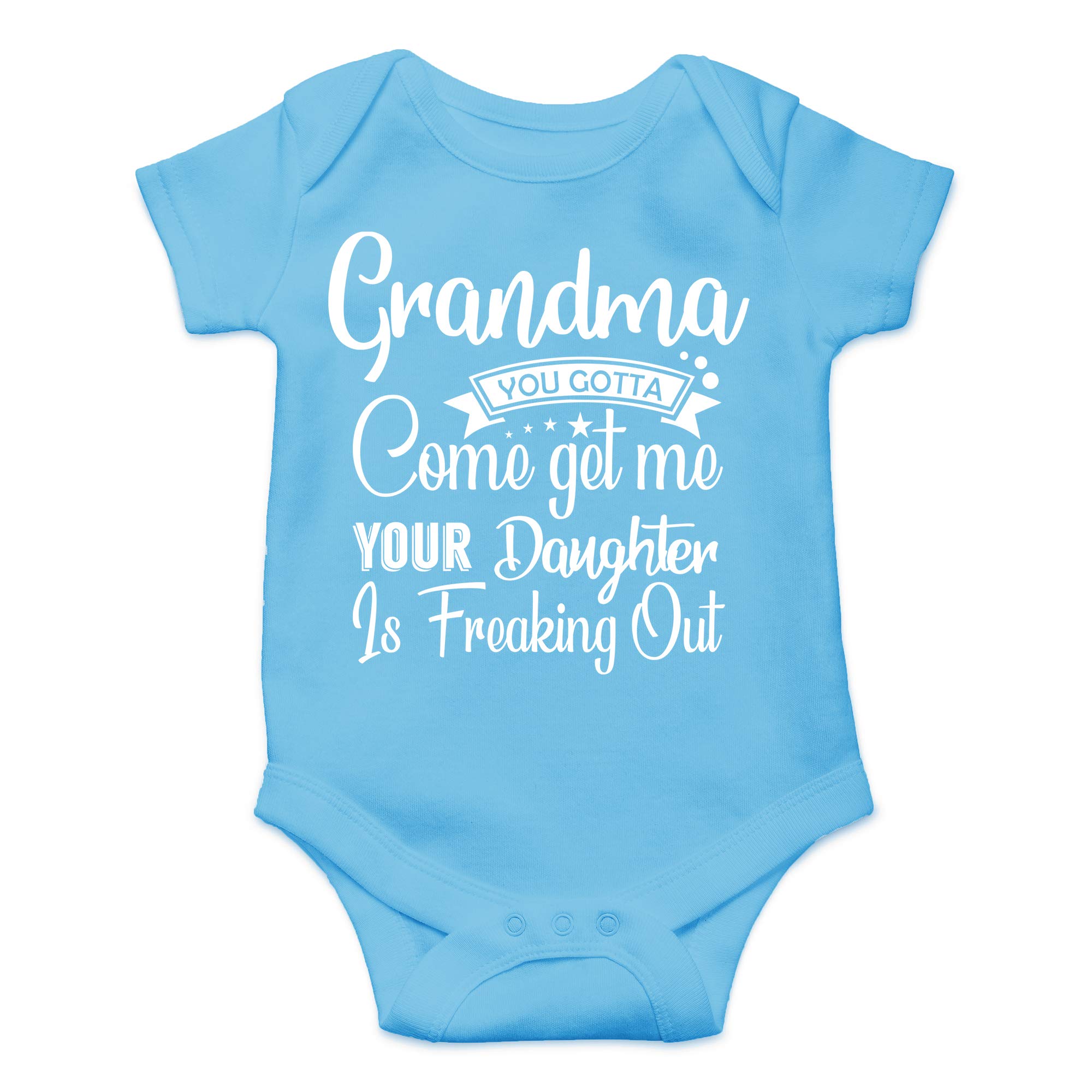 Funny Newborn Bodysuit Outfits for Boys & Girls | CBTwear Grandma You Gotta Come Get Your Daughter Baby Clothes | Perfect for Family Photos, Baby Showers & Playdates
