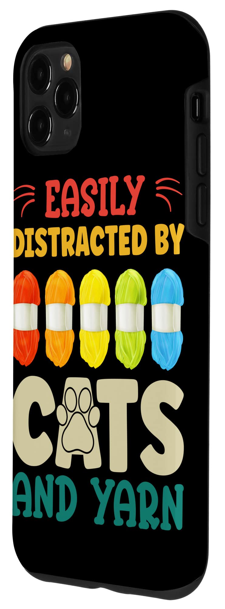 iPhone 11 Pro Max Case - Premium Protective Phone Cover with Cat & Yarn Design | Perfect for Cat Lovers, Knitting Enthusiasts & Everyday Use