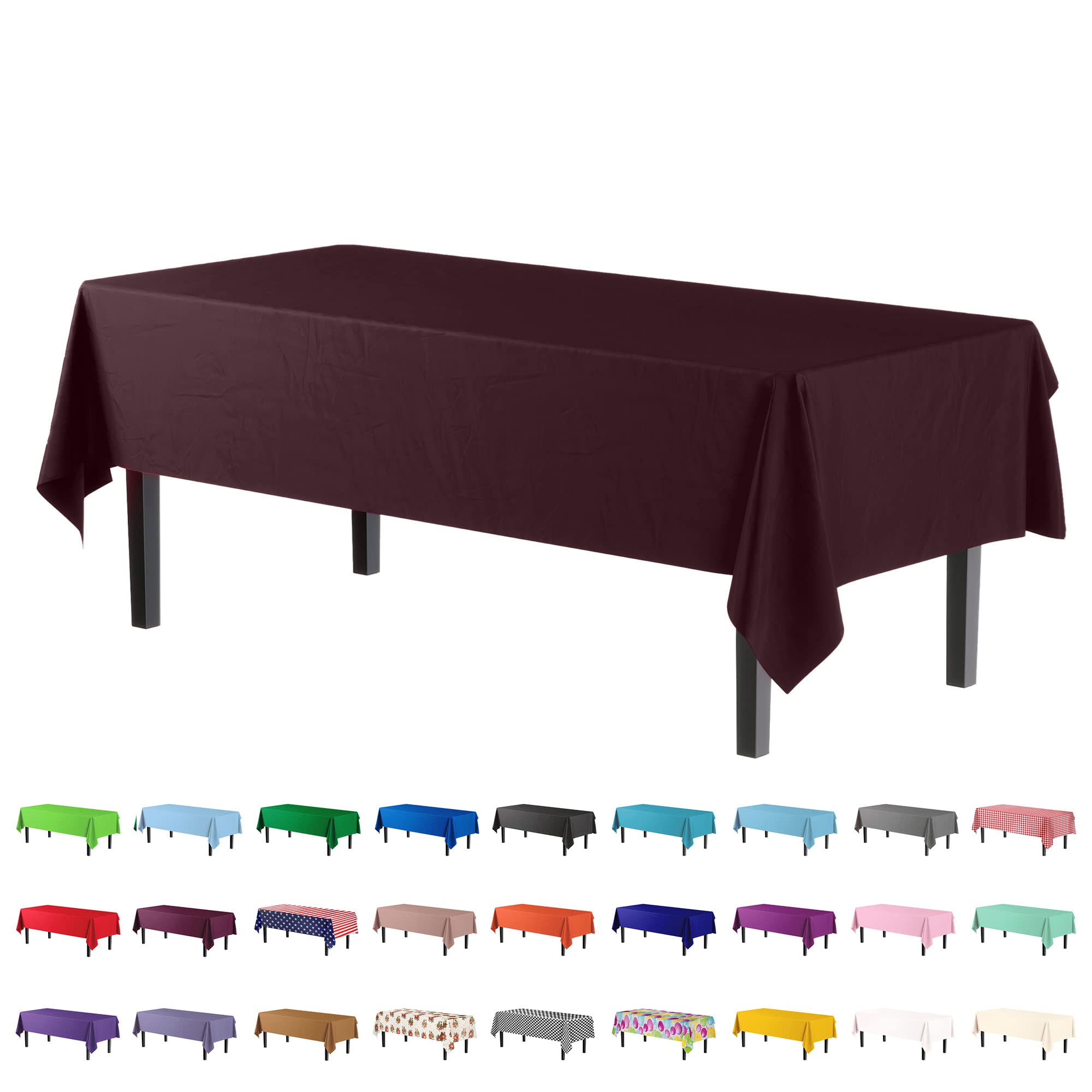 Premium Brown Table Cover - Elegant & Durable Tablecloth for Dining, Parties & Home Decor - Washable & Wrinkle-Resistant Fabric for Everyday Use