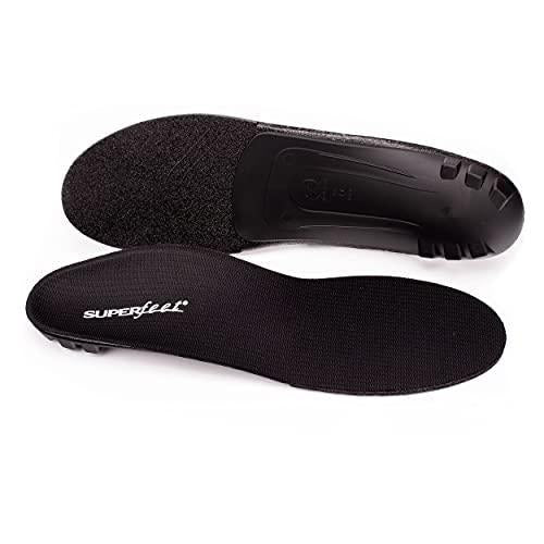 Superfeet Premium Black Insoles for Men & Women – Arch Support & Pain Relief – Comfortable Orthotic Insoles for Running, Walking, Work Boots & Everyday Shoes