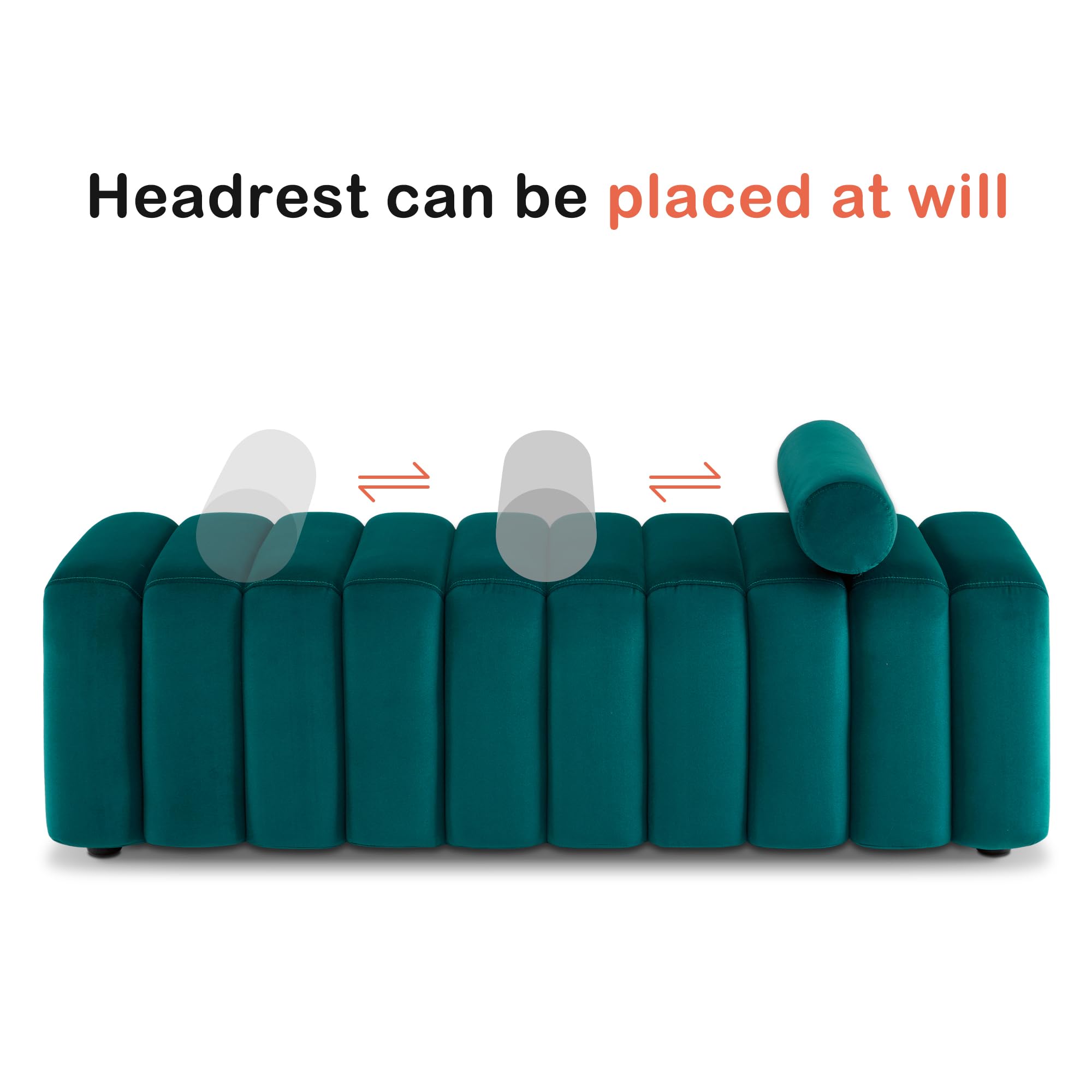 Premium Velvet Upholstered Waiting Room Bench - MCombo 4698 Guest Reception Lobby Chair for Salon, Bedroom Entryway Ottoman - Stylish Green Seating Solution for Commercial Spaces & Home Decor