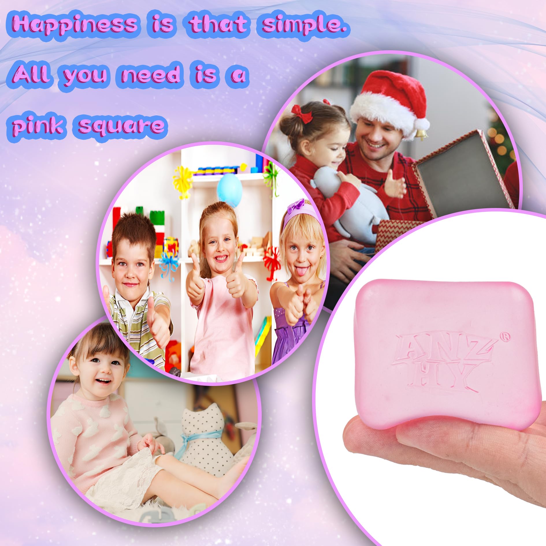 Stress Relief Cube for Kids & Adults - Gel Filled Squishy Fidget Toys for Anxiety, Calming Sensory Toys for Students - High Density Squeeze Ball for Focus & Relaxation - Perfect for Office, Classroom, and Home Use