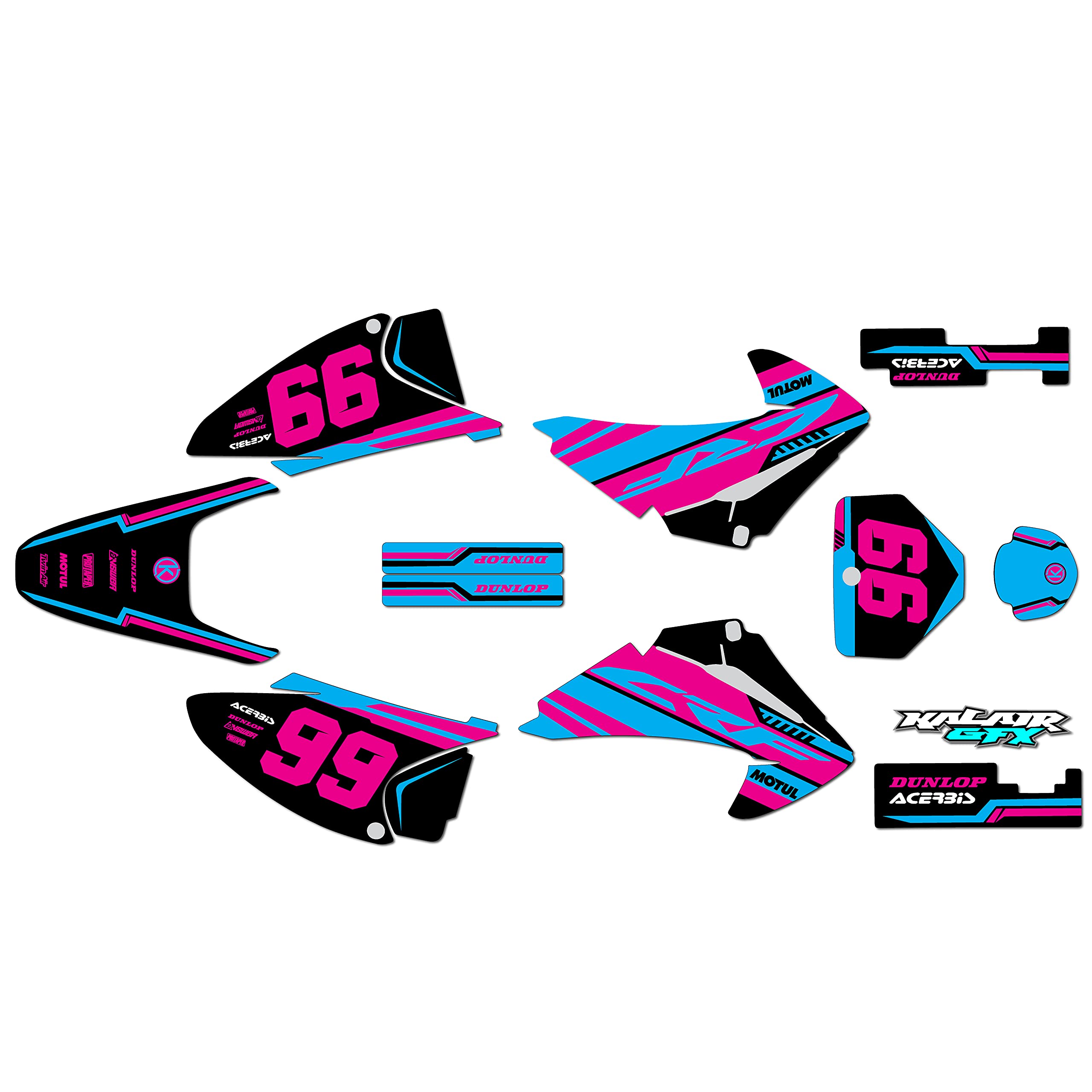 Viper Series Magenta 21 Mil Graphics Kit for Honda CRF230F (2003-2007) - Dirt Bike Stickers, Motocross Racing Decals - Perfect for Pit Bikes, Dirtbike Racing & Motorcycle Customization