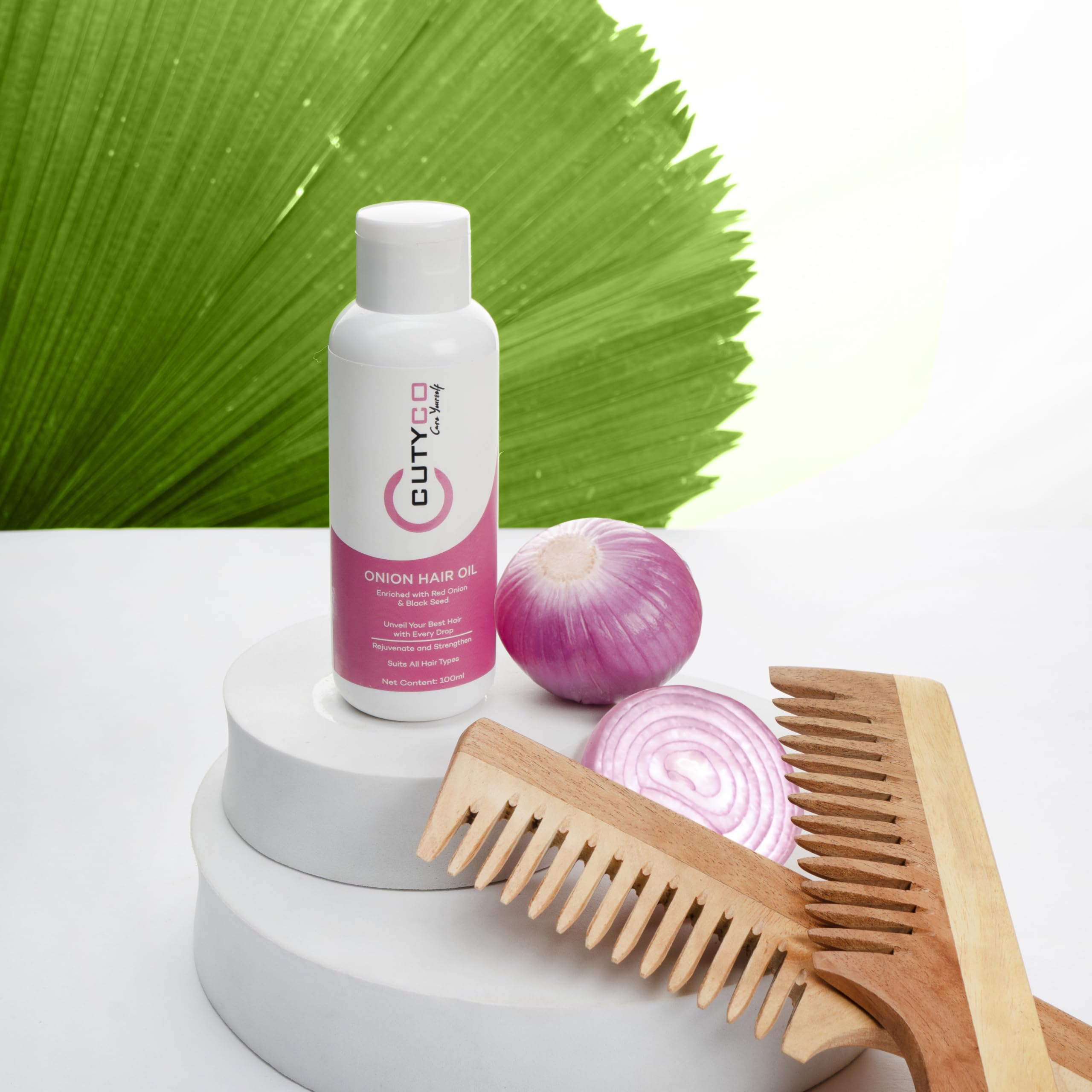 Onion Hair Growth Oil with Onion Seed, Olive Oil & Brahmi - 100ml | Promotes Thicker, Stronger Hair | Perfect for Daily Scalp Massage & Damaged Hair Repair