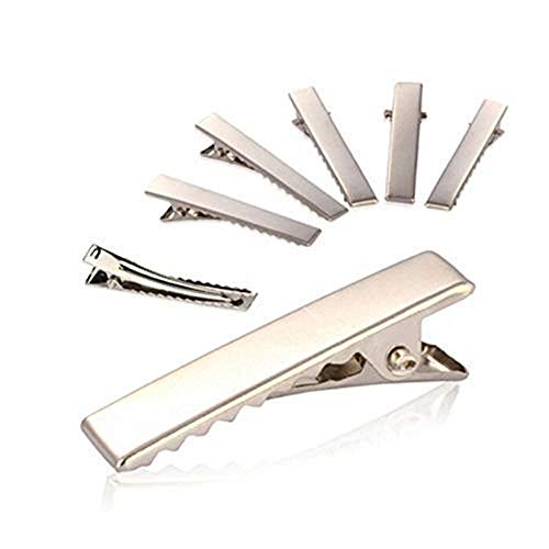 Goonmala 50-Piece Metal Hair Clips - Single Prong Alligator Clips for Hair Bows, DIY Crafts & Flower Accessories | Perfect for Hairstyling, DIY Projects & Gift Making