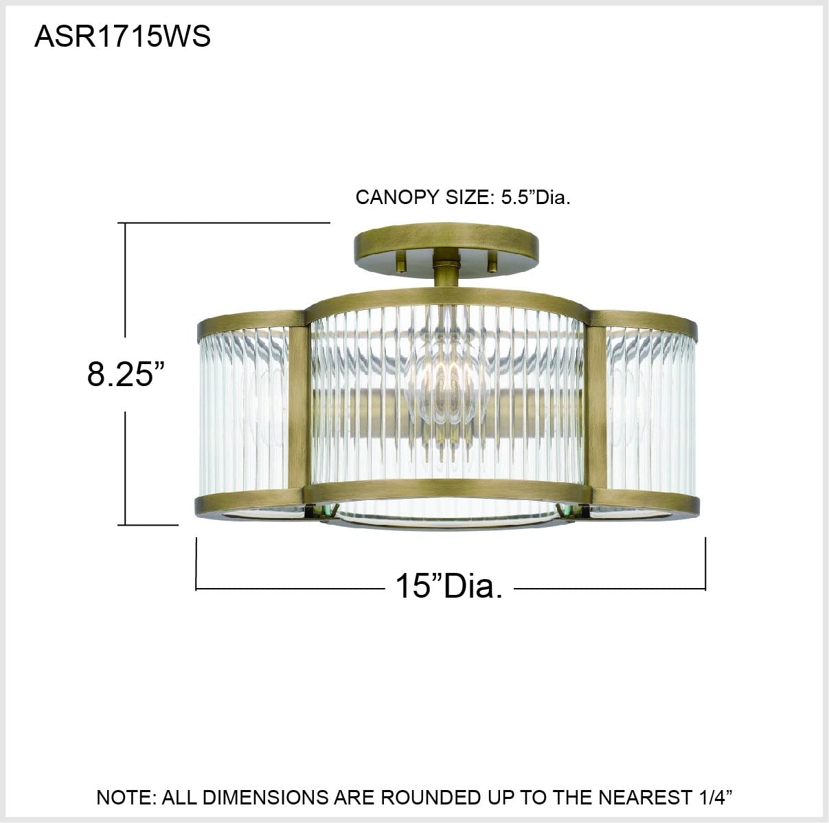 Quoizel Aster 4-Light Weathered Brass Semi Flush Mount Ceiling Light Fixture - Modern Adjustable Chandelier with Resin Construction for Sloped Ceilings - Perfect for Living Room, Bedroom, Dining Room & Hallway Lighting