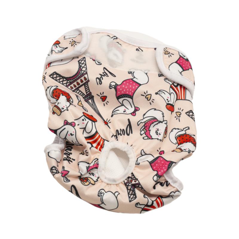 Misoko Washable Reusable Dog Diapers for Female Dogs - Absorbent & Leak Proof Pet Diapers for Incontinence, Heat, Travel - Perfect for Small, Medium & Large Dogs - Made in France