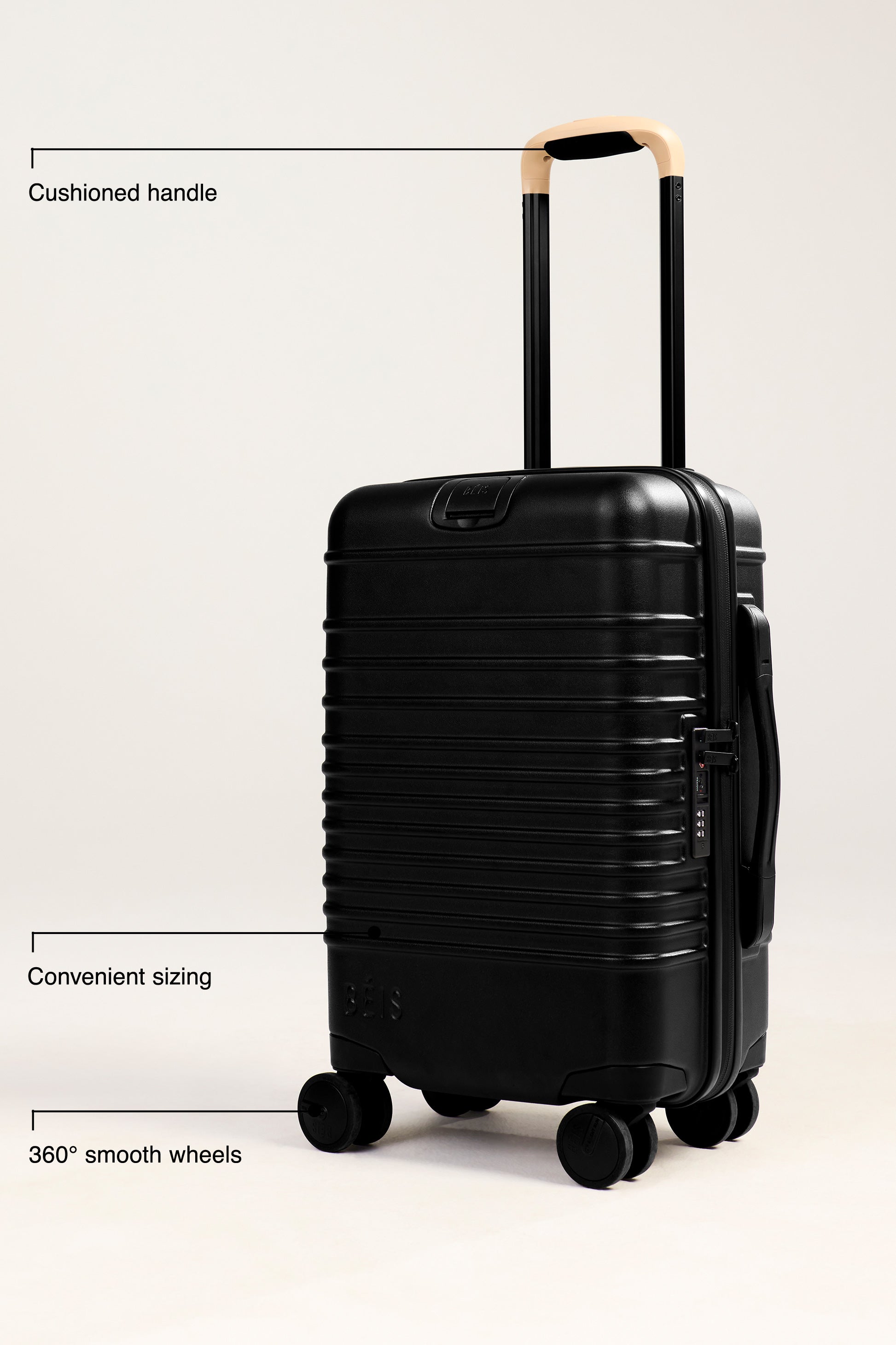 Compact Black Carry-On Roller Luggage - Perfect for Air Travel & Weekend Getaways