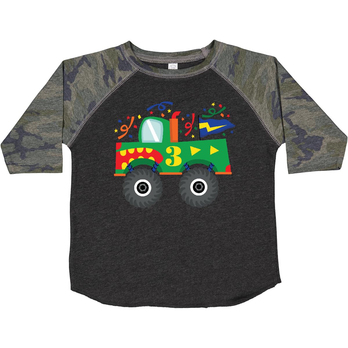 Inktastic 3rd Birthday Monster Truck Toddler T-Shirt - Cute Boys' Graphic Tee for Birthday Party & Playtime