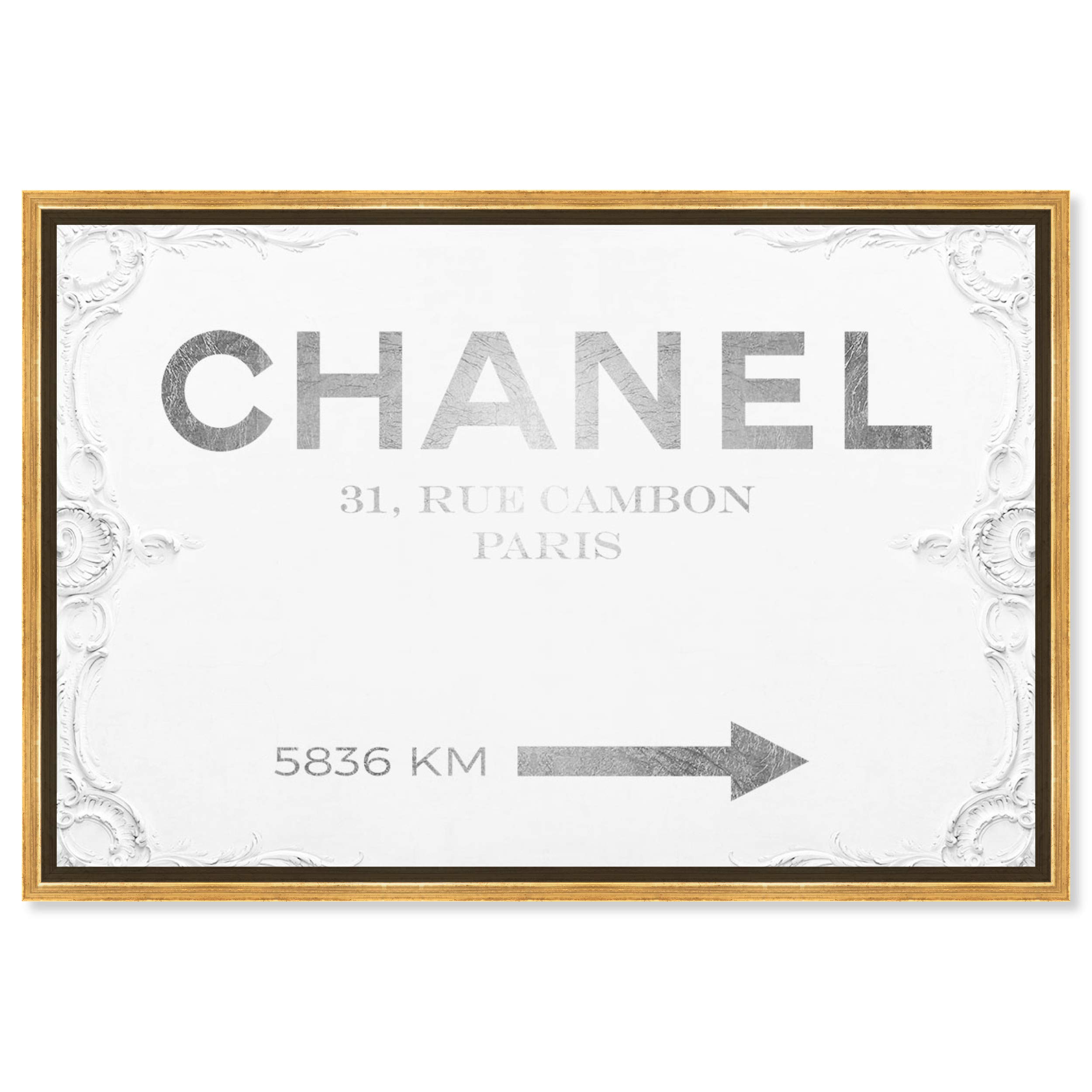 Oliver Gal Artist Co. Contemporary 16x24 Inch Rococo Framed Canvas Wall Art - White Closet Decor for Bedroom, Living Room & Office