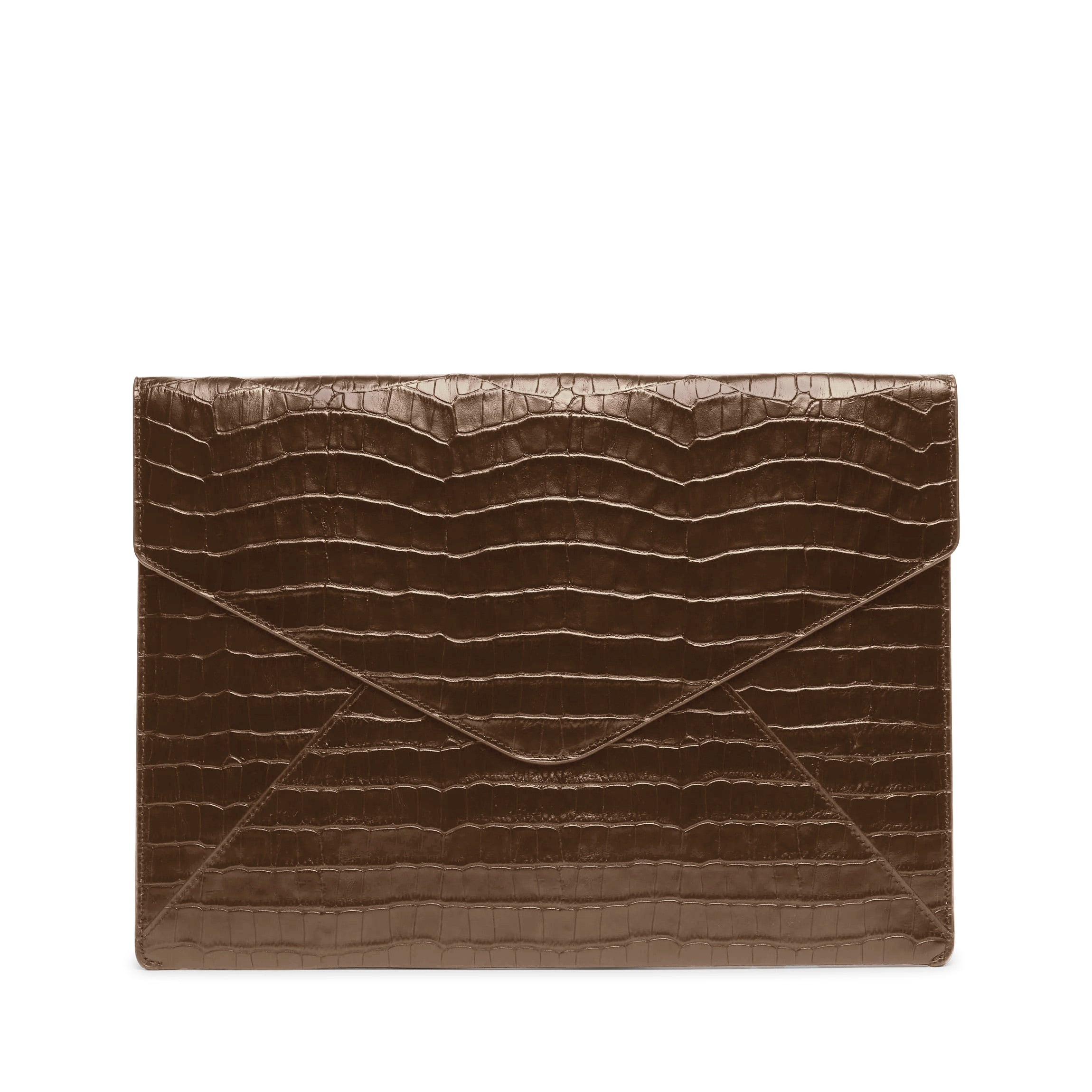 Premium Cocoa Croc Laptop Sleeve Case - 13 Inch Laptop Bag with Padded Protection for MacBook, Ultrabook, Notebook - Perfect for Office, Travel & School Accessories