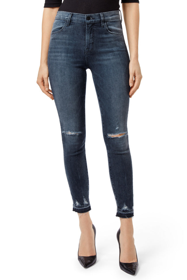 Alana High Rise Cropped Super Skinny Jeans for Women - Stretchy Denim Pants with Flurry Wash | Perfect for Casual Outfits, Date Nights & Weekend Wear
