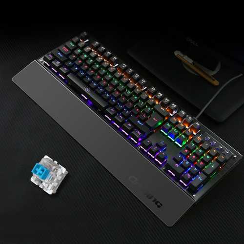 104-Key Blue Switch USB Wired Backlit Mechanical Gaming Keyboard for PC - Perfect for Gaming, Typing & Office Work