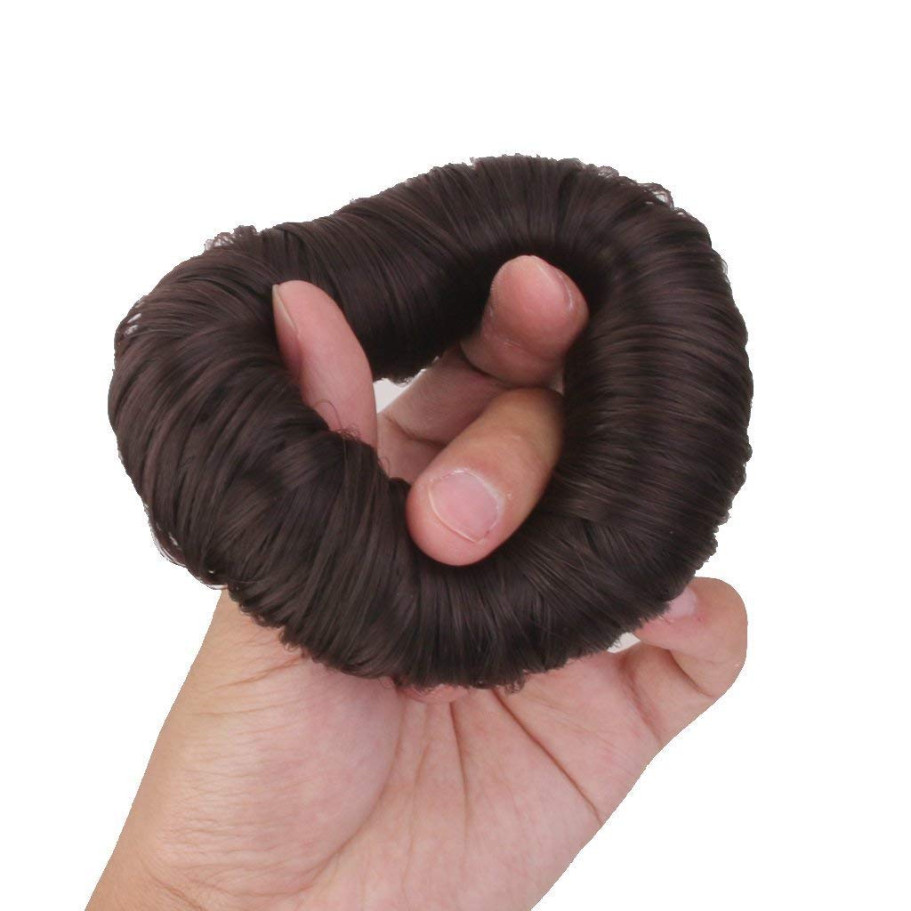 Shivarth Hair Bun Maker - Fashionable Polyester Hair Doughnut for Women & Girls (2-Pack, Black) | Perfect for Updos, Ponytails & Everyday Hairstyles