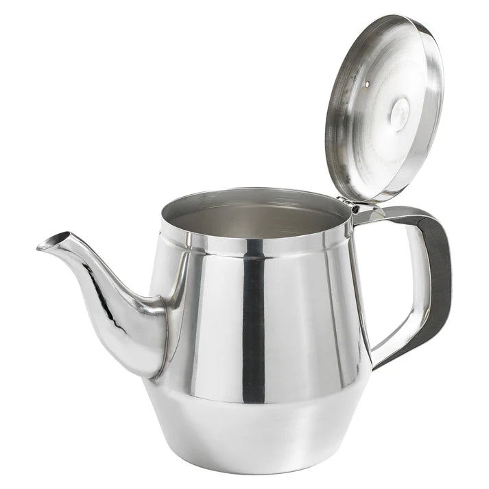 Premium Winco 20 Oz Stainless Steel Gooseneck Teapot for Pour Over Coffee & Loose Leaf Tea - Perfect for Home Brewing & Barista Use