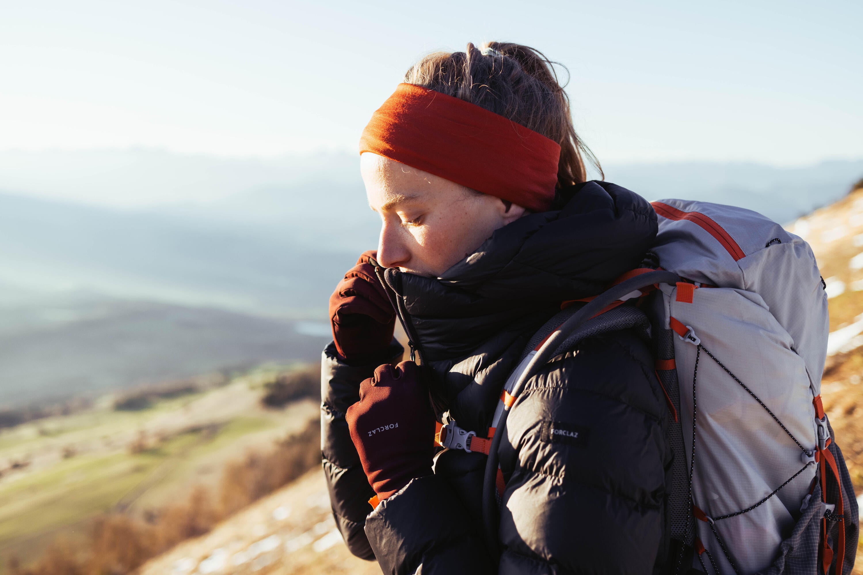 Forclaz Women's MT500 Hooded Down Puffer Jacket - Lightweight Winter Coat, Waterproof Windproof Insulated Jacket for Hiking, Skiing & Outdoor Activities