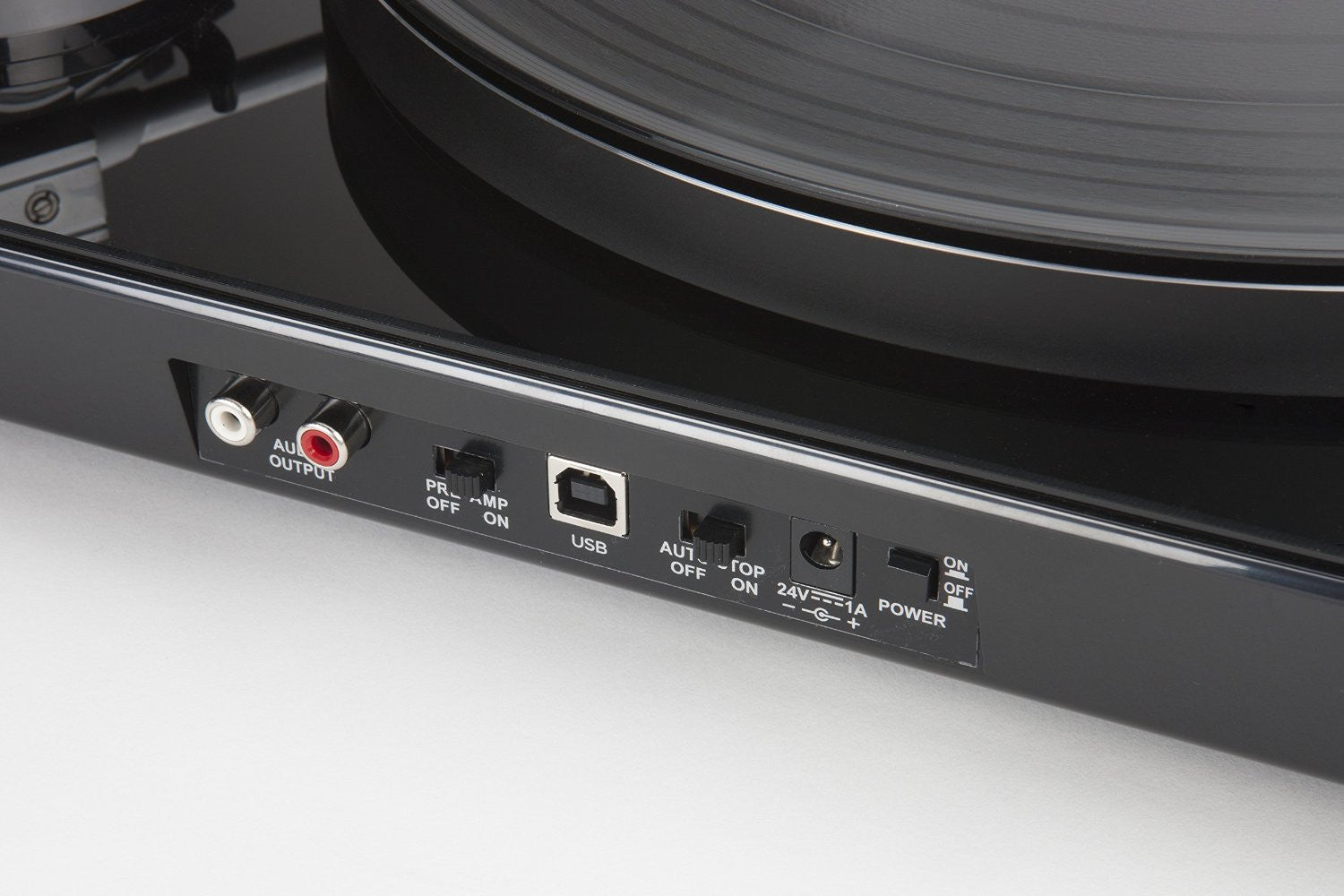Lenco L-175 Professional Belt-Drive Turntable with Adjustable Tonearm & Built-in Preamp - Perfect for Vinyl Record Playback, DJing & Home Audio Setups