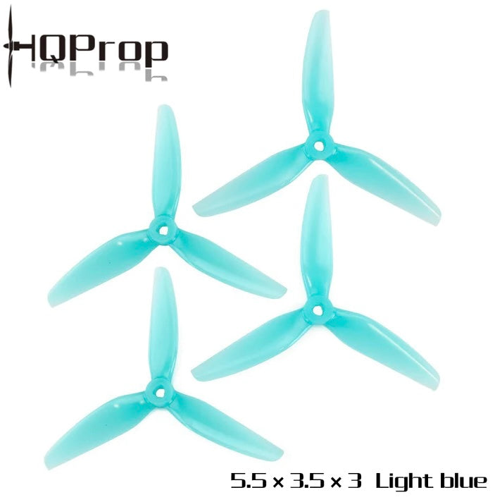 HQProp 5.5×3.5×3 Poly Carbonate Propeller - 4 Pack - High Performance Drone Propellers for FPV Racing and Aerial Photography - Durable & Lightweight for Smooth Flight