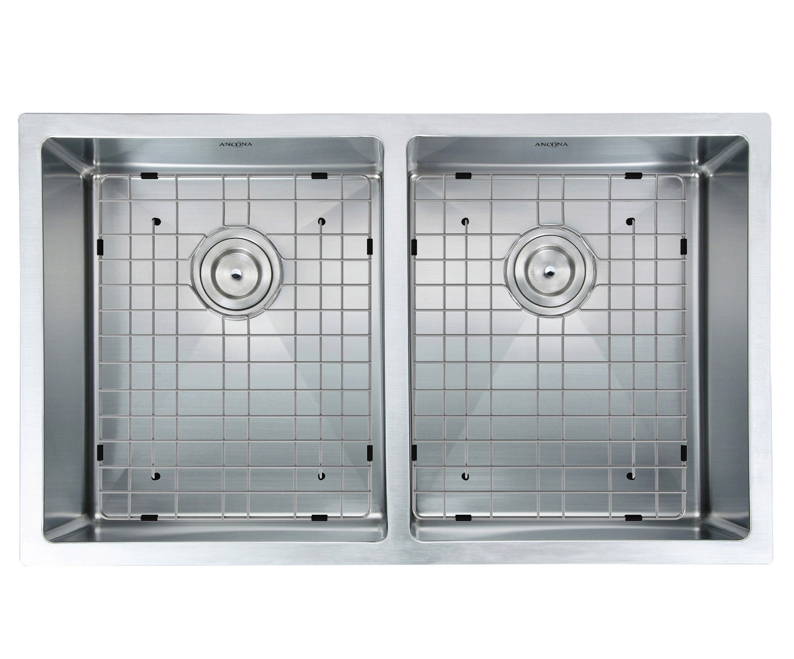 Prestige Series 32-Inch Undermount Stainless Steel Double Bowl Kitchen Sink - 50/50 Design with Satin Finish, Drain Grids & Strainers - Perfect for Modern Kitchens, Food Prep, and Busy Households