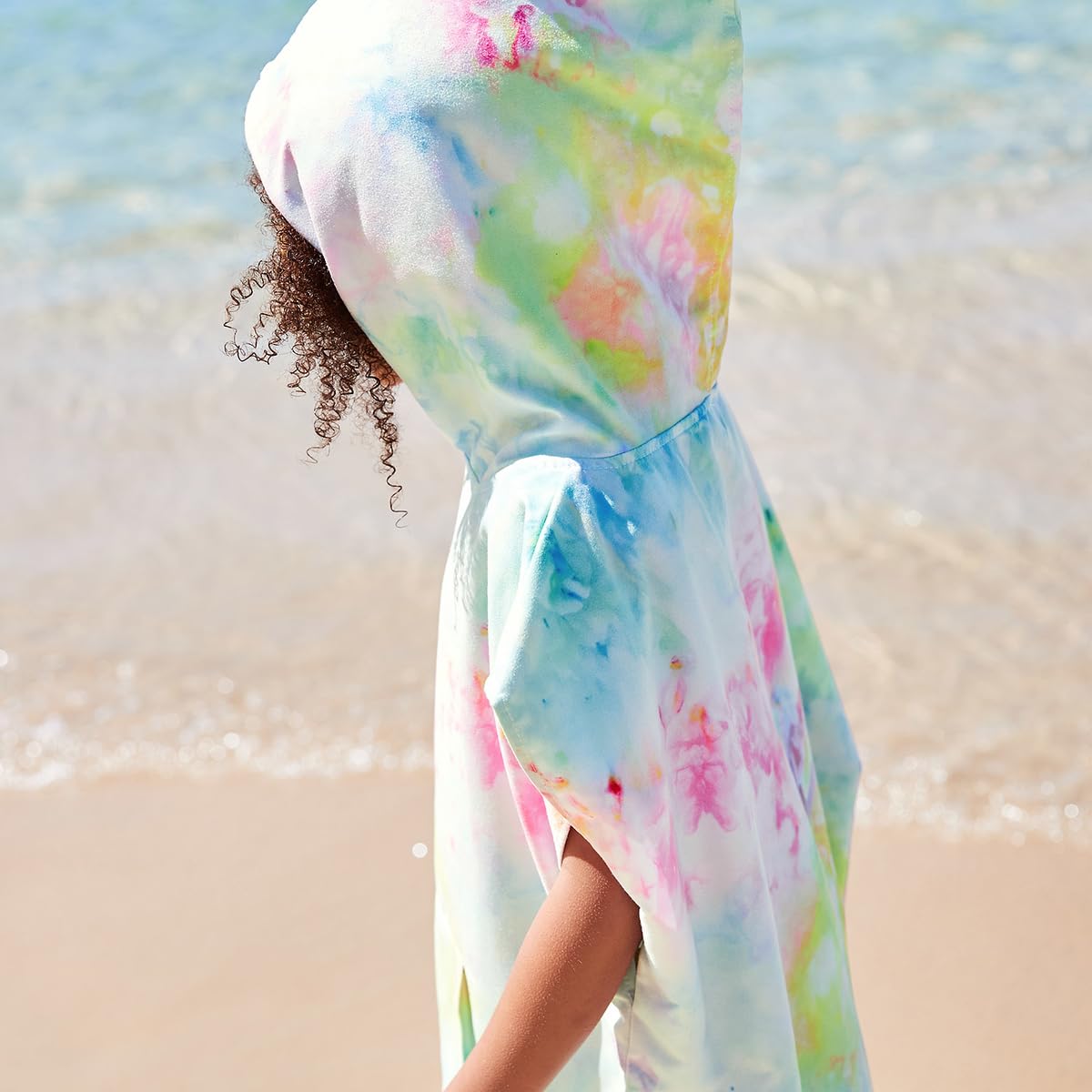 Dock & Bay Kids Hooded Poncho - Super Absorbent Quick Dry Beach Towel for Swimming Pool & Outdoor Activities - Compact Lightweight Travel Towel with Carry Bag - Mini Collection in Multiple Sizes - Perfect for Beach Vacation, Camping & Water Sports