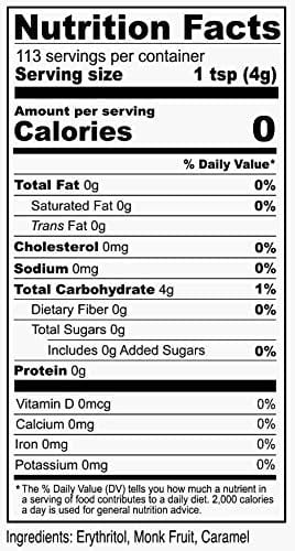 Anthony's Organic Erythritol Monk Fruit Sweetener Blend - 1 lb Granulated Golden Brown Sugar Substitute | Keto, Paleo & Diabetic Friendly | Perfect for Baking, Coffee & Healthy Desserts