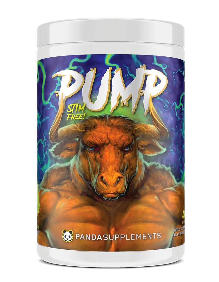 Panda Supplements PUMP Stim-Free Pre-Workout Powder - Energy & Focus Booster for Gym, Running & Fitness Training