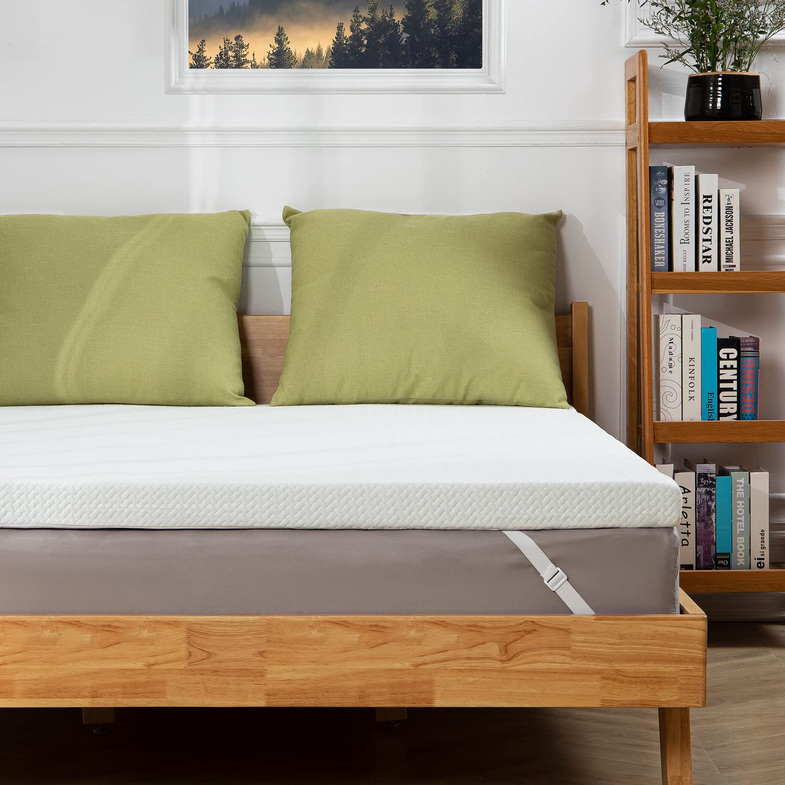 IMOOY 3 Inch Cooling Gel Memory Foam Mattress Topper Twin Size - High Density Ventilated Mattress Pad with Removable Bamboo Cover for Pressure Relief & Pain Relief - Perfect for Hot Sleepers, Back Pain Sufferers & Guest Beds - 10 Year Warranty