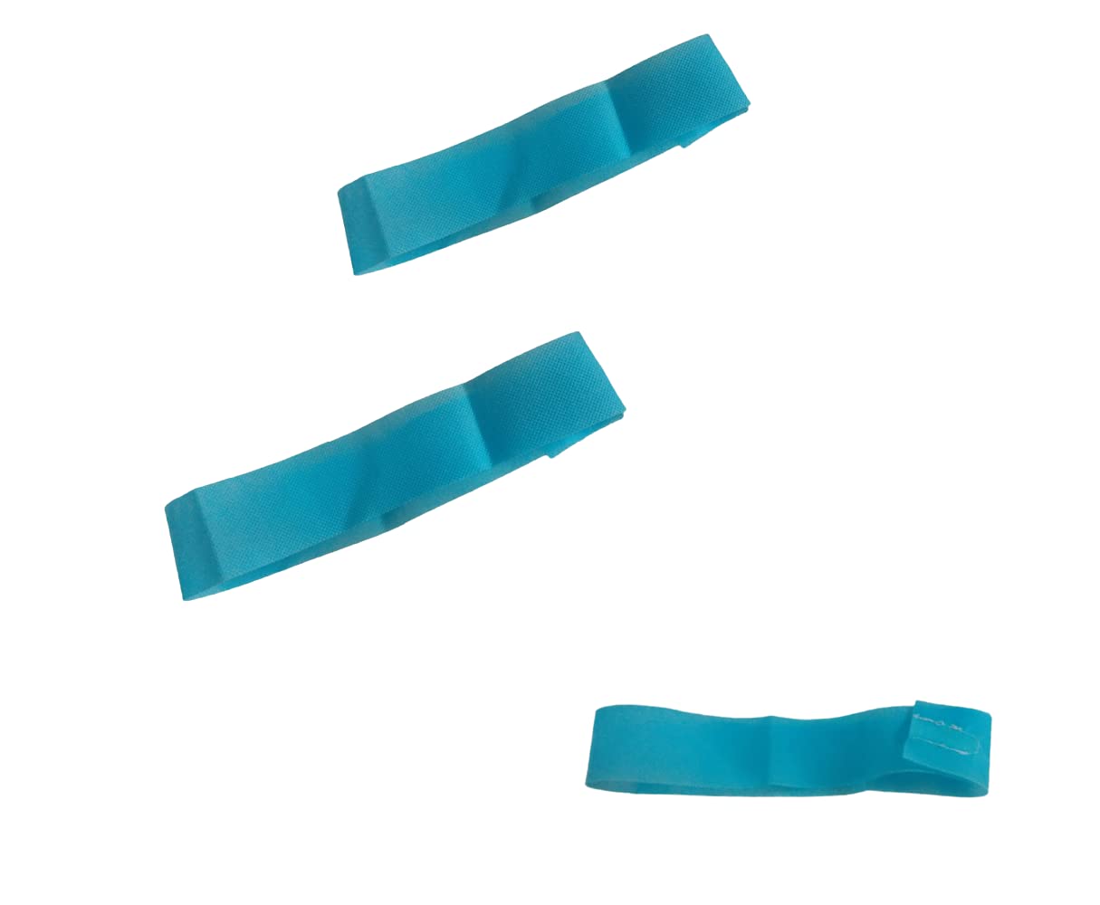 RXSHOPY® Disposable Non-Woven Blue Facial Headbands - 50 Pack (11.5