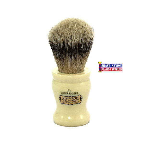 Simpsons Tulip 1 Super Badger Shaving Brush - Premium Wet Shaving Tool for Men's Grooming & Luxury Shave Routine