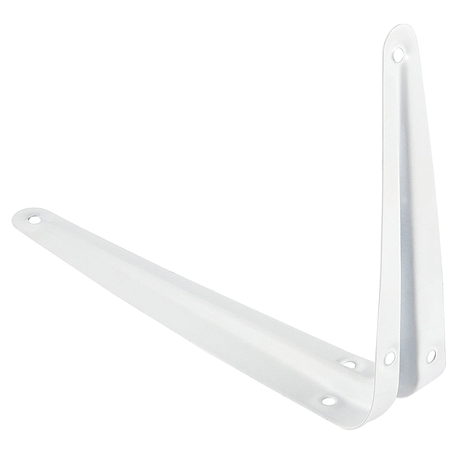 ZOENHOU 24 Pack Heavy Duty White Metal Shelf Brackets 10x12 Inch - L-Shaped Corner Brackets with 144 Screws & 72 Wall Plugs - Sturdy Wall Mount Shelving Support for Floating Shelves, Bookshelves, Kitchen Cabinets & Home Organization