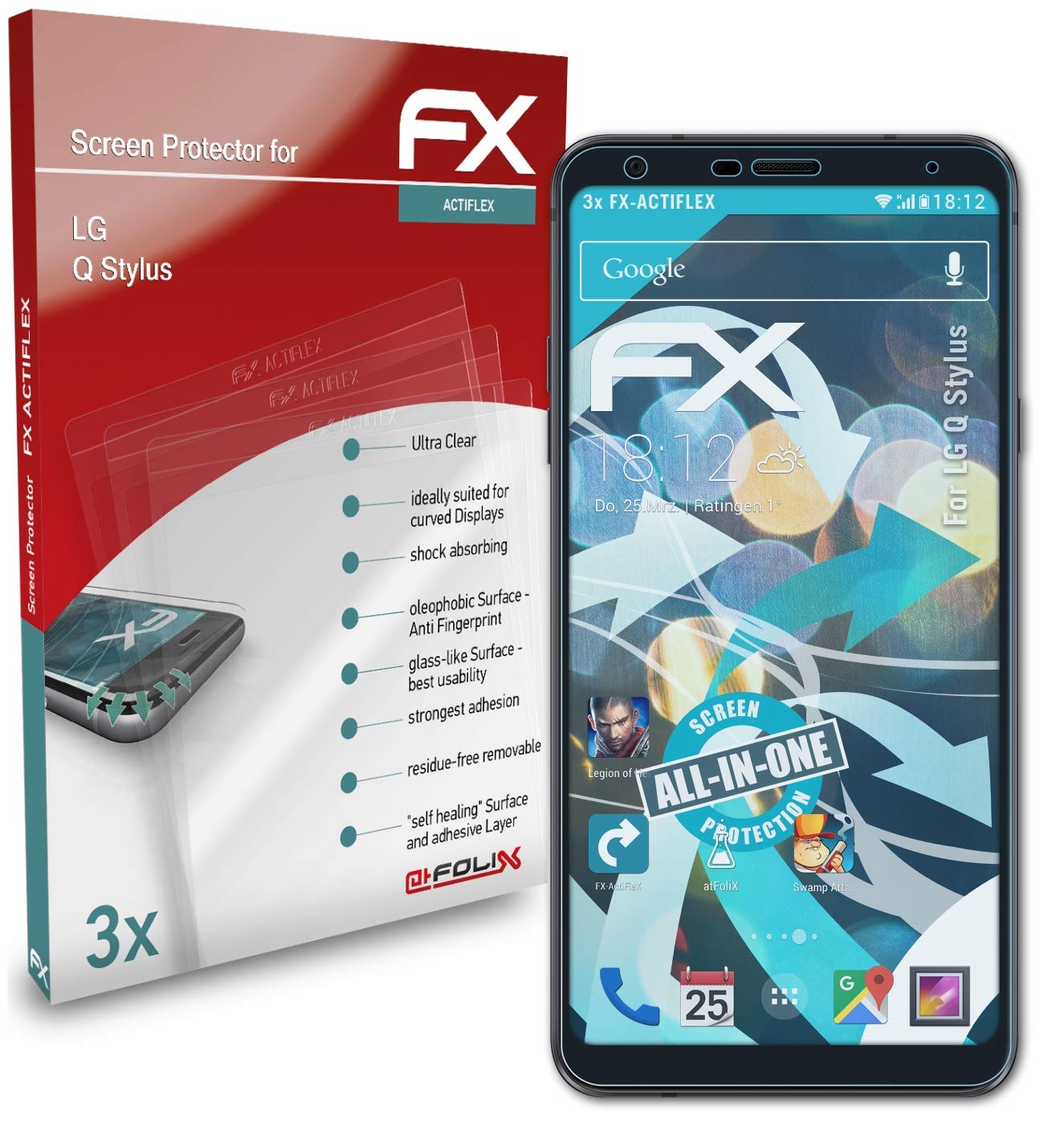 LG Q Stylus Screen Protector - Ultra Clear & Flexible Tempered Glass Film (3-Pack) - Anti-Scratch, Bubble-Free for Daily Protection