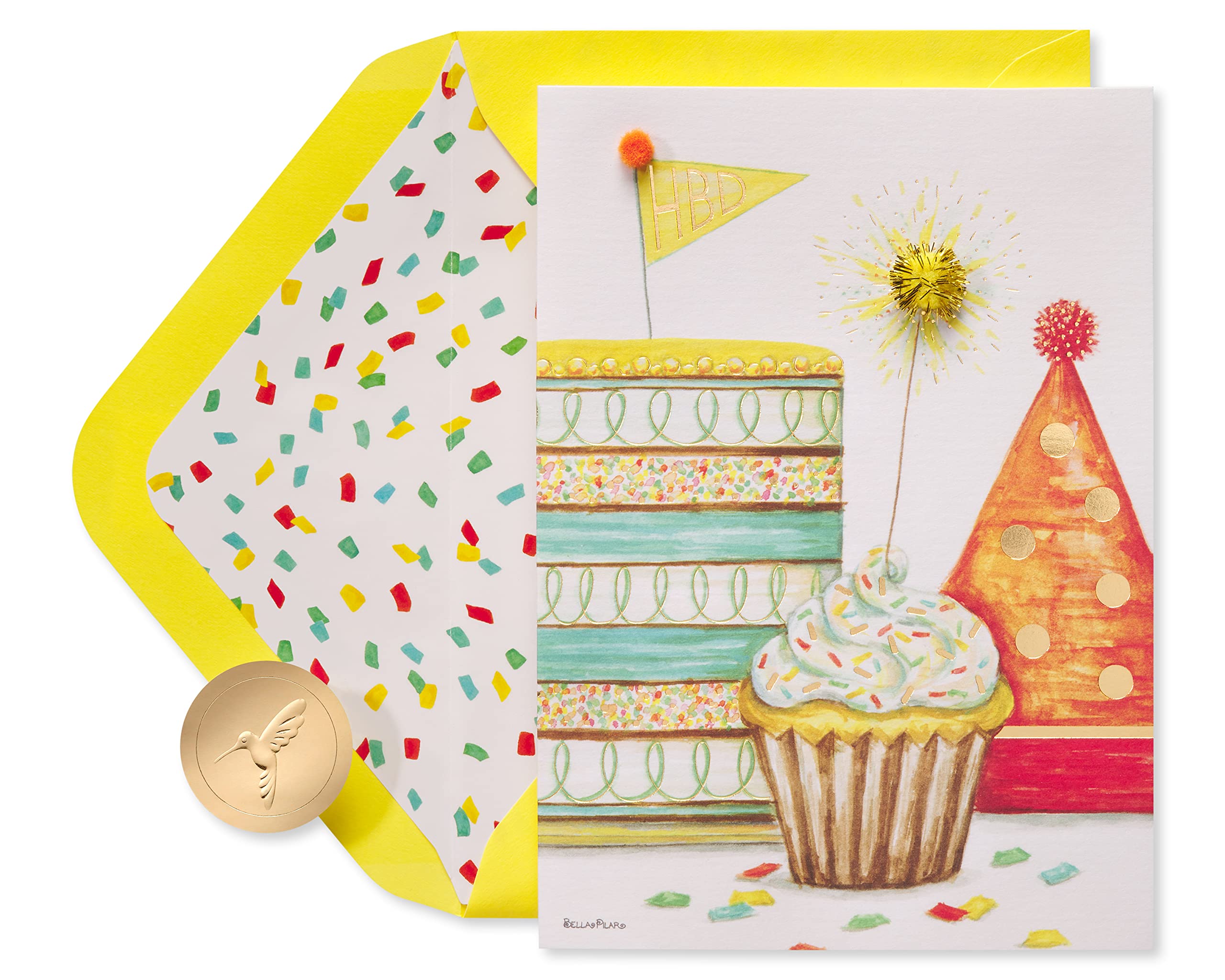 Papyrus Birthday Card - Bella Pilar Design (Surrounded By Laughter & Good Friends) | Elegant Greeting Card for Birthdays, Anniversaries & Special Occasions | Perfect Gift for Friends & Loved Ones