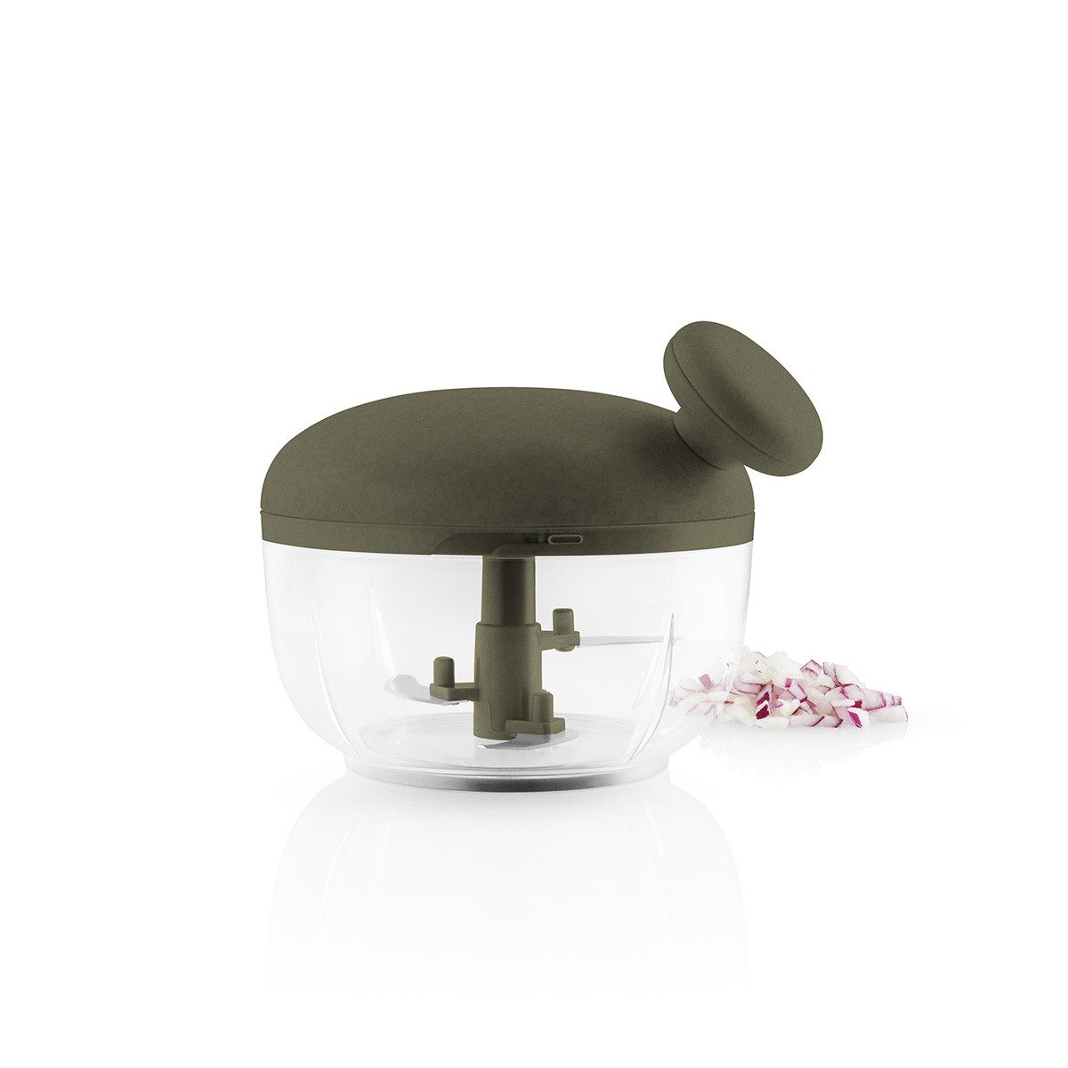 EVA SOLO Green Tool Mini Chopper - Compact Vegetable & Herb Cutter for Kitchen, Salad Prep, and Small Food Chopping - Perfect for Dicing Onions, Garlic, Nuts, and More (Green)