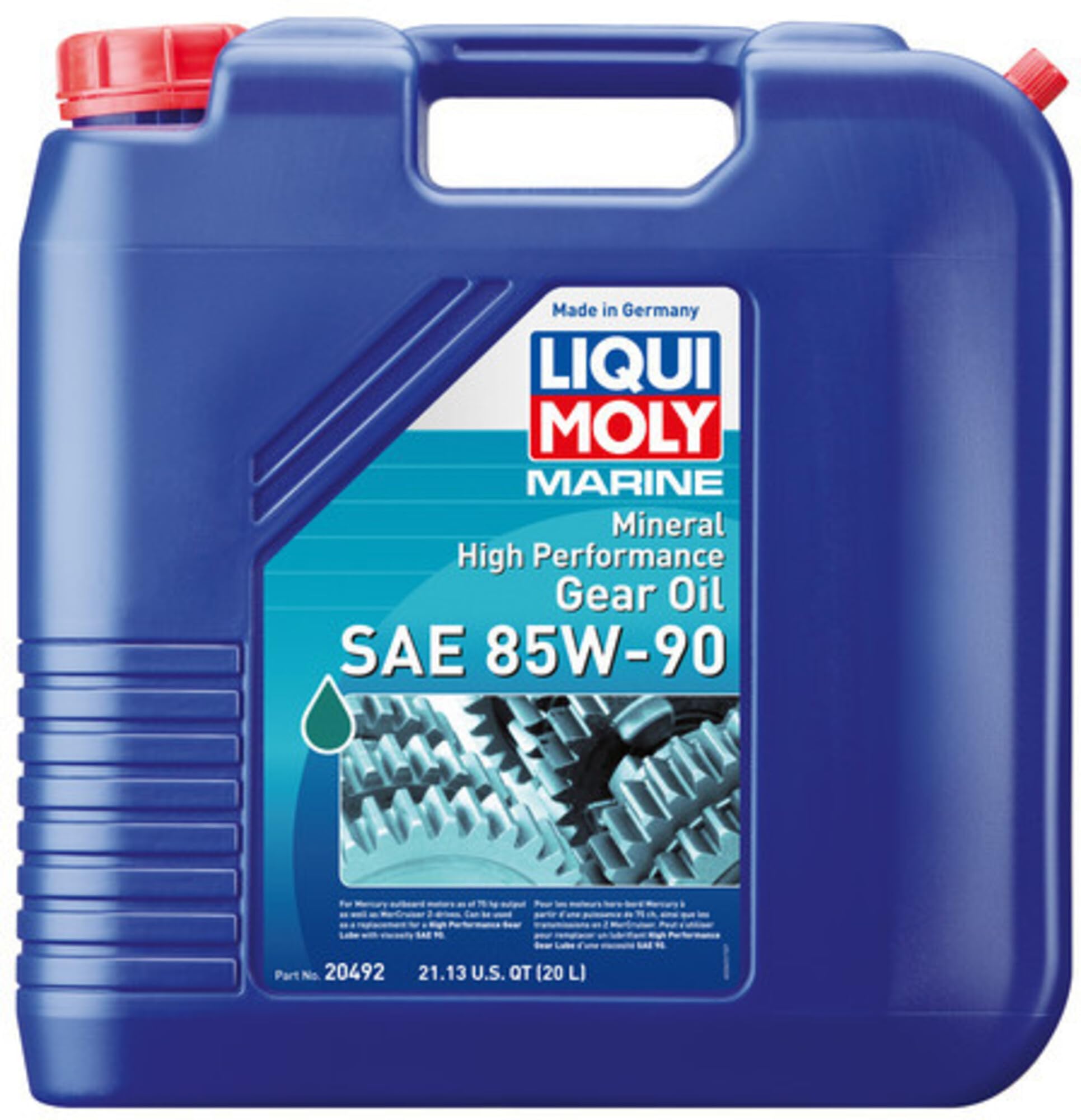 Liqui Moly Marine HIGH Performance Gear Oil SAE 85W-90 20492 - Premium Synthetic Lubricant for Boats, Yachts & Marine Engines - Smooth Shifting & Extreme Pressure Protection