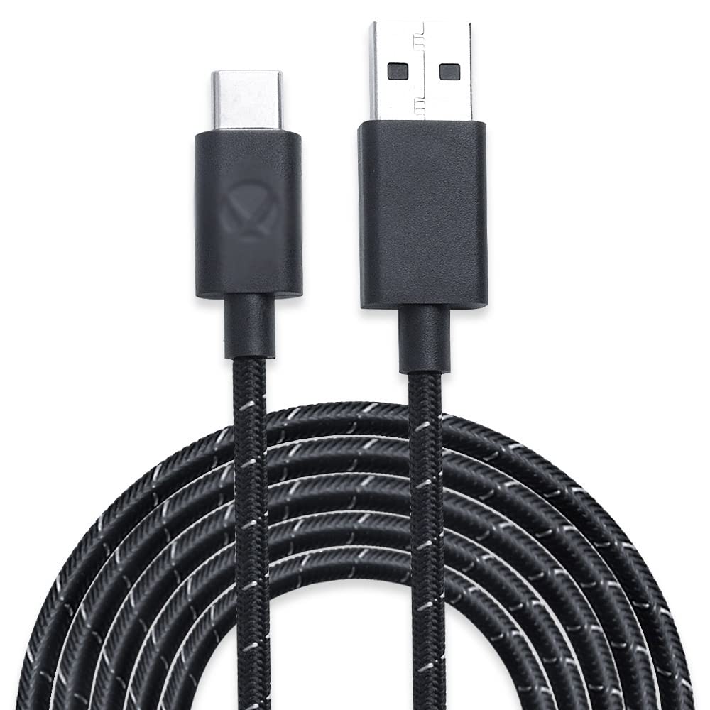 9FT Braided USB-C Charging Cable for Xbox One Elite Series 2/Switch Pro/PS5 Controllers - Durable 2.7M Fast Charging Cord for Gaming & Mobile Devices
