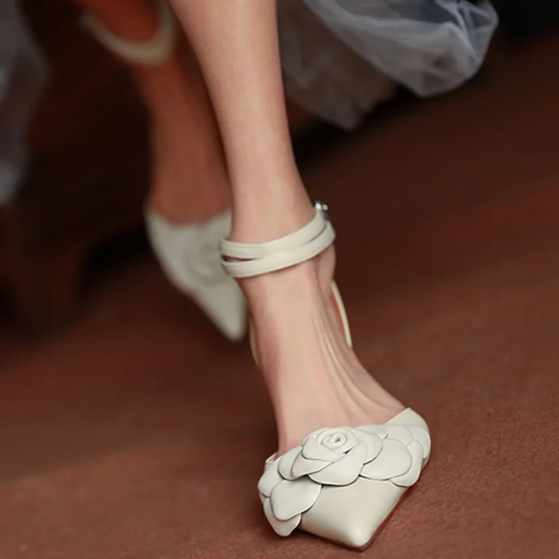 Elegant Cow Leather Wedding Party Shoes - Sexy Pointed Toe High Heels Pumps for Women | Perfect for Spring & Autumn Seasons, Bridal Showers, Date Nights & Office Wear