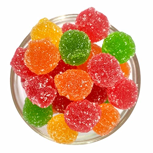 400g Mixed Fruit Jelly Candy Cubes - Sugar Coated Jelly Balls Assorted Flavors | Bulk Fruit Snacks for Parties, Gifts & Dessert Toppings