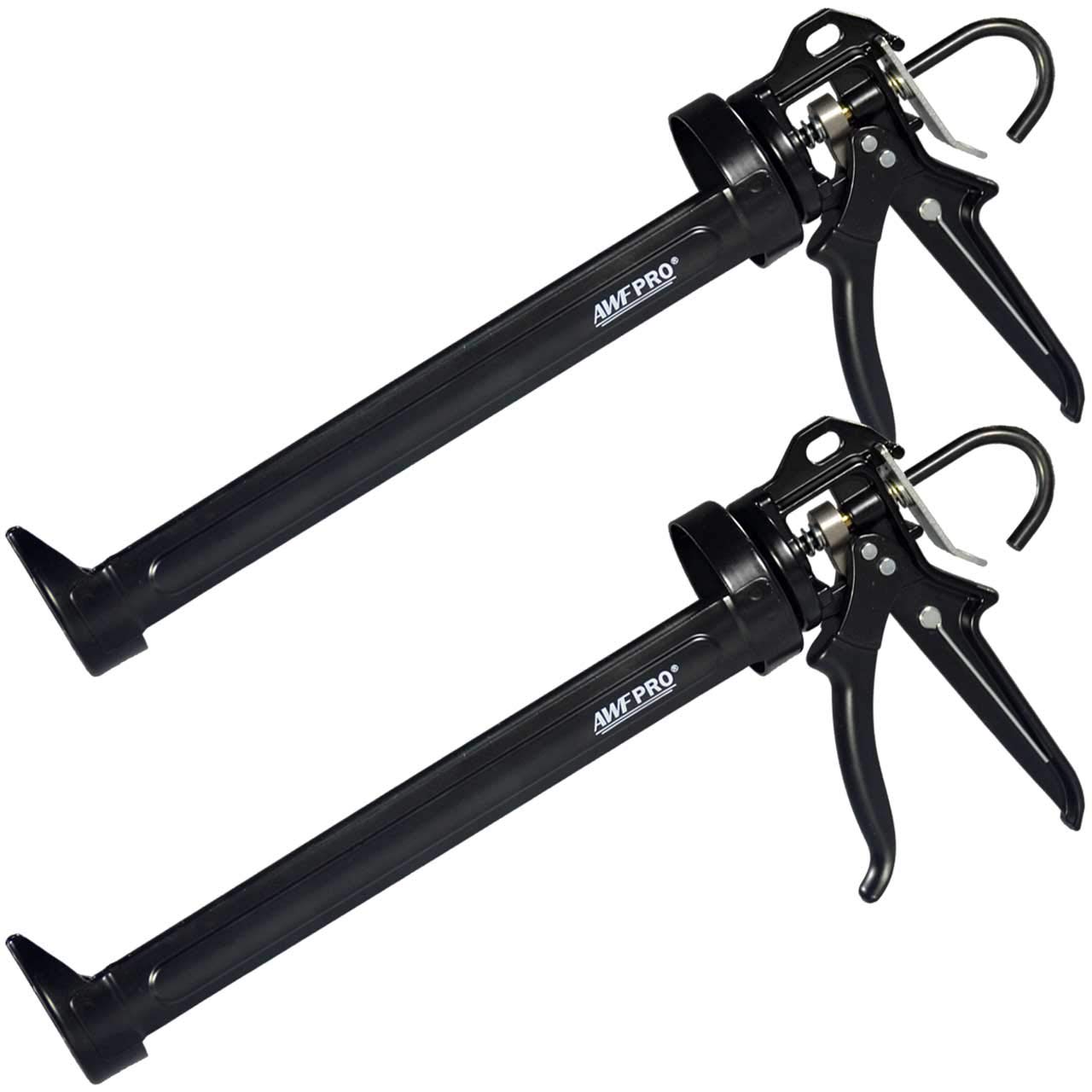 AWF PRO Heavy Duty Caulking Gun - 29oz Rotating Barrel Caulk Gun with 18:1 Thrust Ratio - Professional Sintered Steel Catch Plate & Ladder Hook - Perfect for Contractors, DIY Projects, Home Repairs & Construction Work