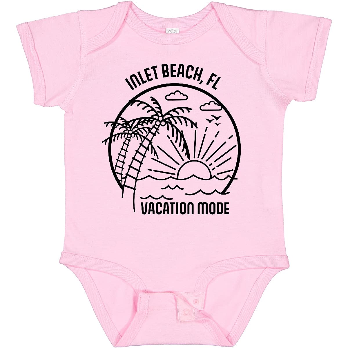 Inktastic Summer Vacation Mode Inlet Beach Florida Baby Bodysuit - Cute Florida Beach Outfit for Infants & Toddlers - Perfect for Beach Trips, Family Vacations & Photo Shoots