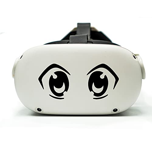 CloudCave Anime Stickers - Premium Vinyl Transfer Anime Eye Decals for Oculus Quest 2, Playstation VR 2 & All VR Headsets - Removable Decals for Laptop, Car, Wall Decor - Perfect for Gaming Setup, Room Decoration & Personalizing Devices