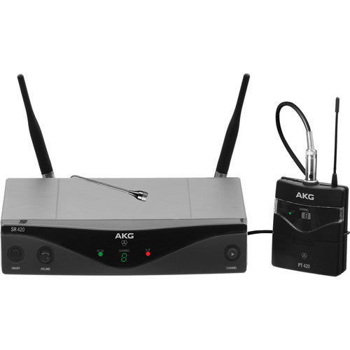 AKG WMS420 UHF Wireless Presenter System with Microphone (530-559MHz) - Perfect for Business Presentations, Lectures & Remote Teaching