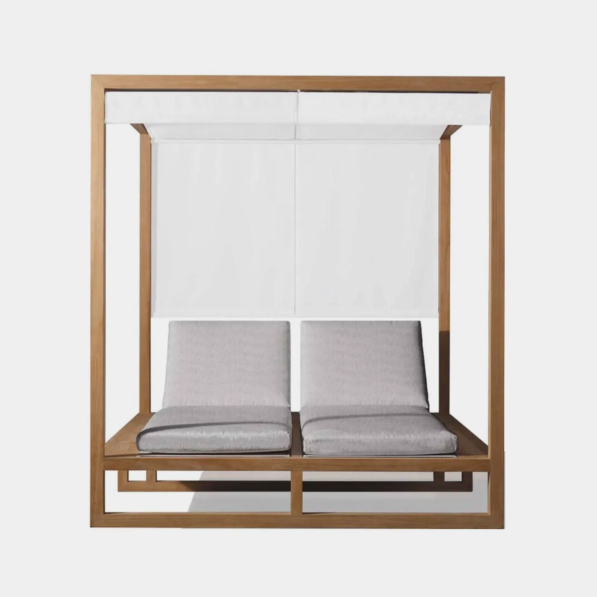 Premium Hayman Teak Batyline Cabana - Durable Outdoor Sunshade for Poolside, Beach & Patio Relaxation
