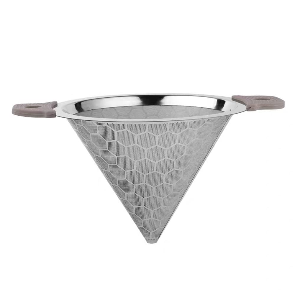 Premium 304 Stainless Steel Wire Mesh Funnel Filter Strainer - 10cm Diameter - Fine Mesh for Kitchen, Laboratory & Industrial Use - Perfect for Liquid Filtration, Tea Brewing & Oil Filtering