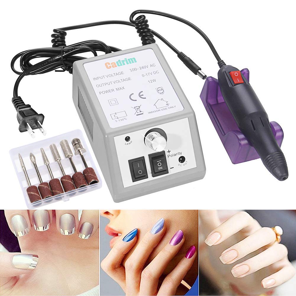 Professional Electric Nail Drill Kit - Cordless Manicure & Pedicure Set for Acrylic, Gel & Nail Art | Portable Nail File Machine with 6 Speeds & 30 Bits | Perfect for Home Salon, Nail Techs & DIY Beauty Care