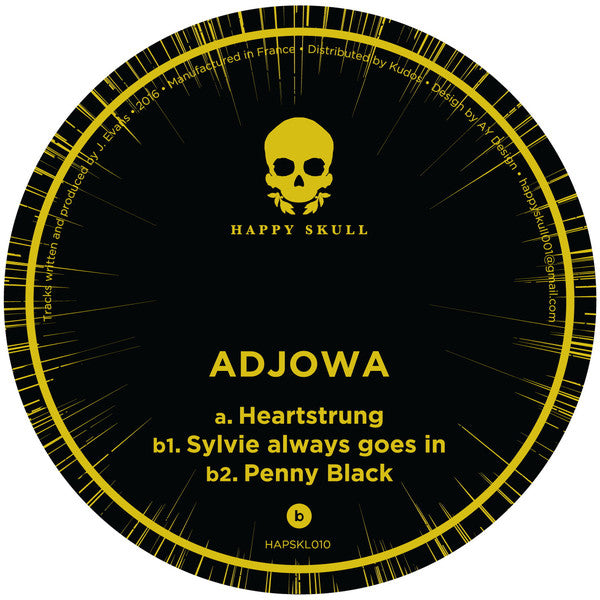 Adjowa Heartstrung Happy Skull Vinyl Record HAPSKL010 - Limited Edition Collectible for Music Lovers & Home Decor